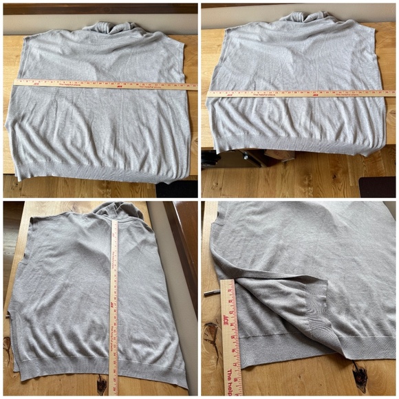 ATM ANTHONY THOMAS MELILLO PONCHO HOODIE SWEATER 1/4 ZIP MINIMALIST CASUAL XS S - Picture 12 of 12